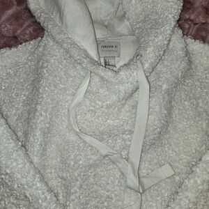 Forever 21 Ivory Cozy Knit Hoodie